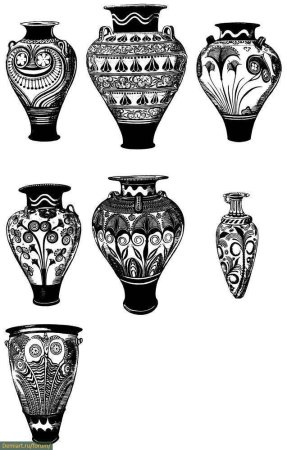 Геометрический стиль вазописи древней Греции рисунок