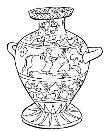 Ваза раскраска
