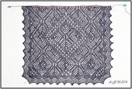 Оренбургский ажурный пуховый платок паутинка схема