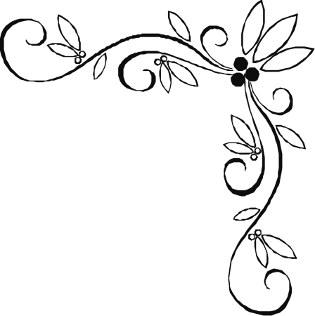 Узоры на угол листа