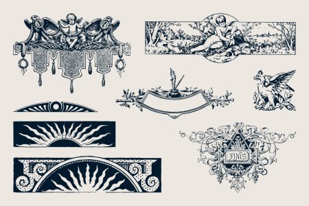 Художественные элементы вектор