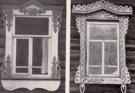Деревянные узоры на наличниках окон