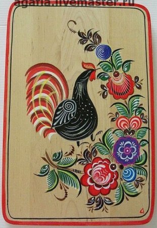 Городецкая роспись и Хохломская роспись