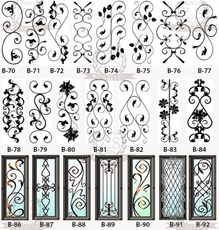 Решетки холодная ковка чертежи