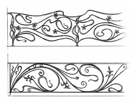 Кованый узор в стиле Модерн