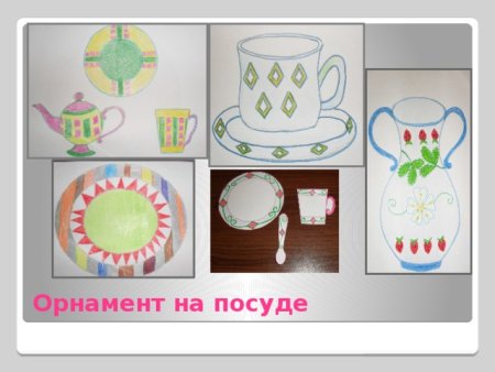 Узоры и орнаменты на посуде аппликация
