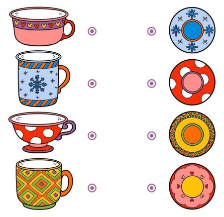 Чашки задания для детей