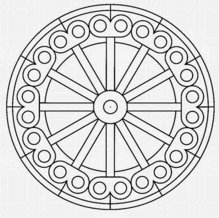 Геометрический орнамент на посуде раскраска