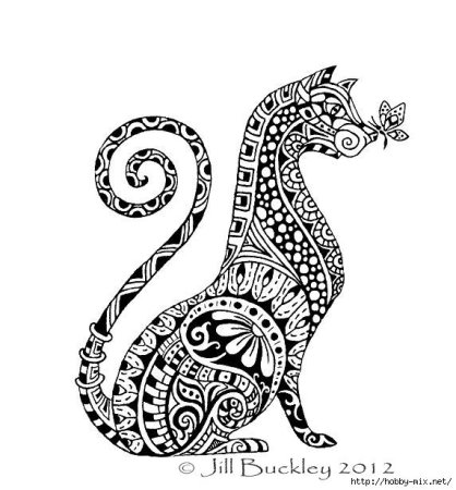 Узоры для точечной росписи контурами животные