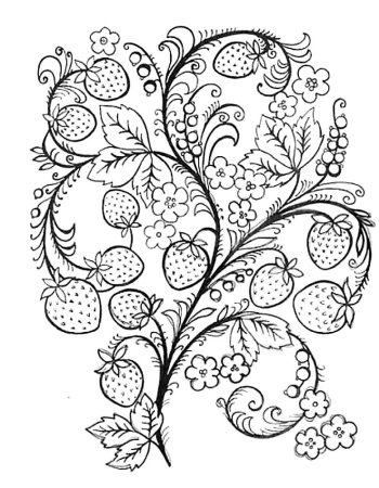 Хохлома раскраска