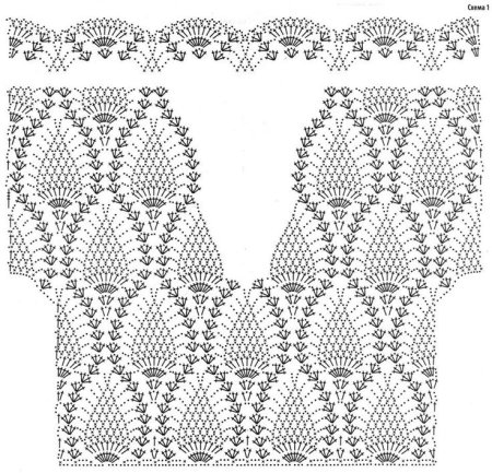 Узор ананас крючком