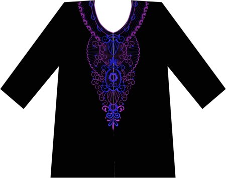 Геометрическая вышивка на тунику