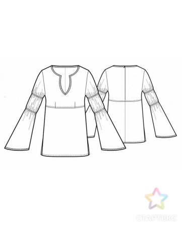 Туника с рукавом лекала