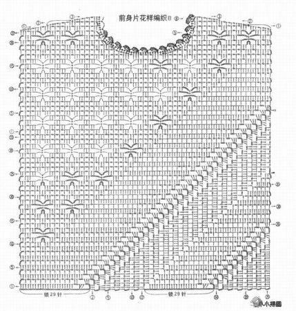 Кофточки филейной вязкой крючком со схемами