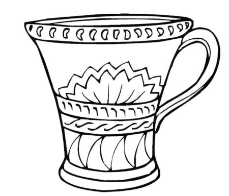 Растительный орнамент на посуде