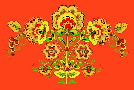 Цветочные мотивы в искусстве народов России