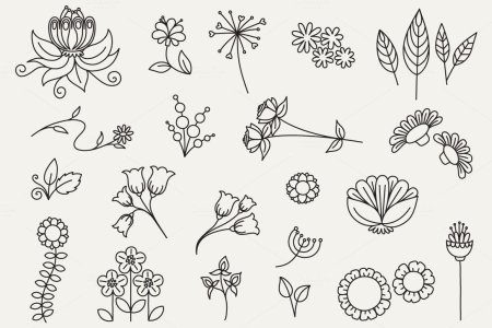 Цветы стилизованные простые