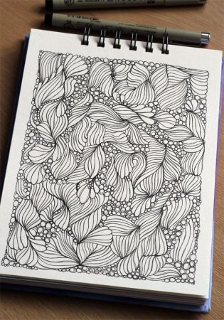 Скетчбук в стиле дудлинг