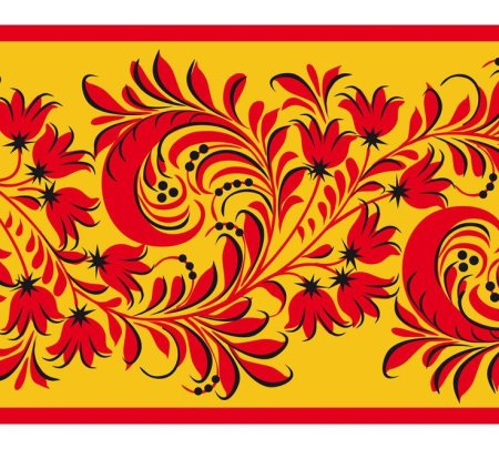 Городецкий стиль хохломской росписи