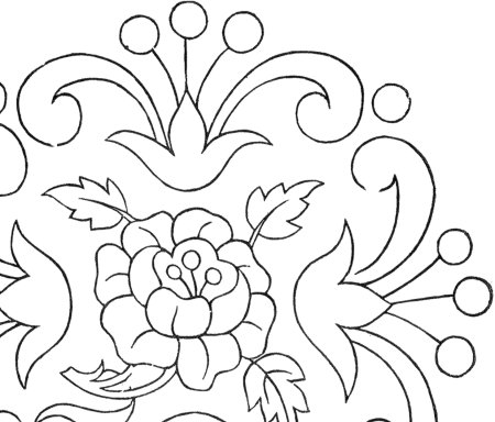 Трафарет русские узоры