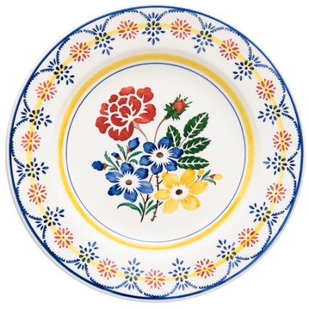 Растительный орнамент на тарелке