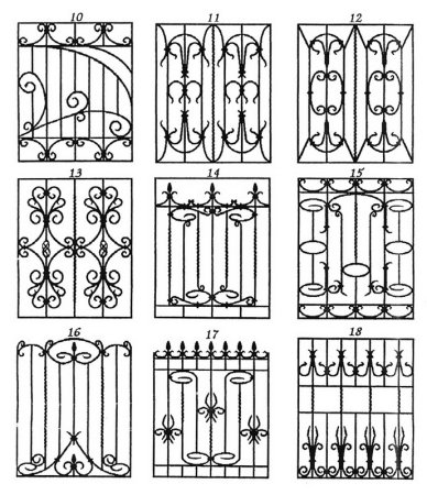 Блоки Автокад металлические решетки кованые