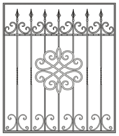 Решетка из кованных элементов