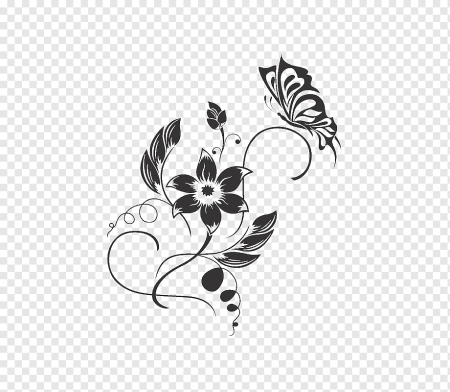 Орнамент с цветами вектор