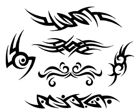 Тату узоры на бумаге