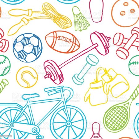 Спортивный инвентарь паттерн