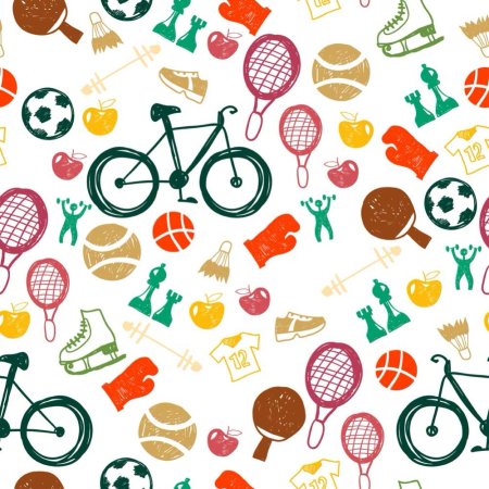 Бесшовный паттерн спорт