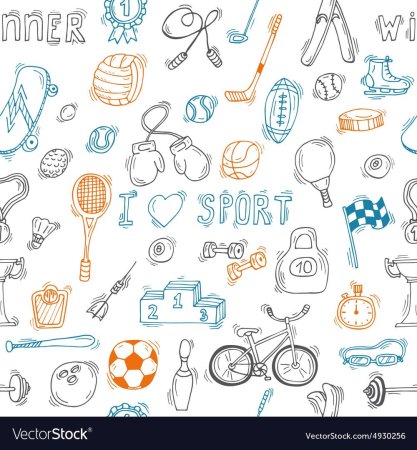 Спортивный инвентарь паттерн