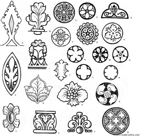 Романский орнамент растительный