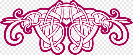 Скандинавский орнамент на прозрачном фоне