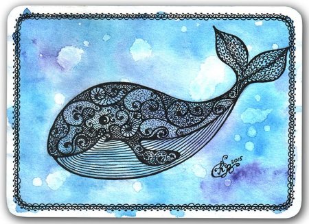 Декоративная живопись киты