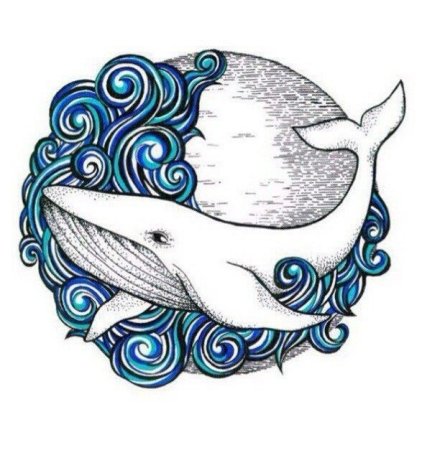 Кит орнамент в кругу