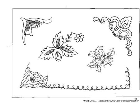 Узор для вышивки на салфетках гладью