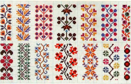 Мелкий орнамент вышивка