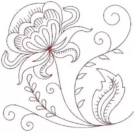 Орнамент для вышивки гладью