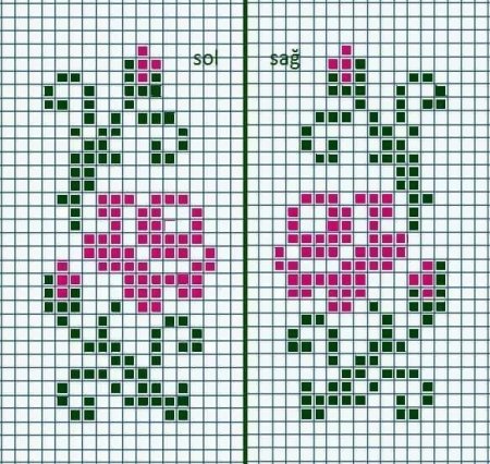 Вышивка по петлям мелкие цветочки