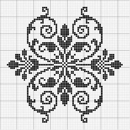 Орнаменты для вышивки крестом монохром