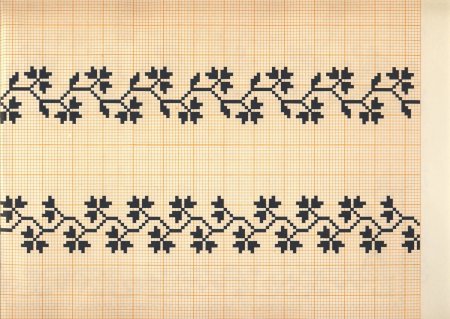 Одноцветный узор крестиком