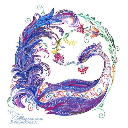 Сказочная птица в круге