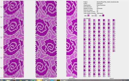 Схемы бисерных жгутов с розами