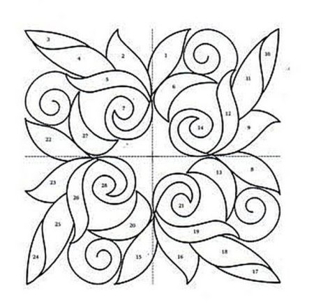 Схемы машинной Стежки для квилтинга