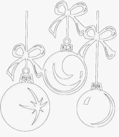 Елочные игрушки на окна к новому году для вырезания