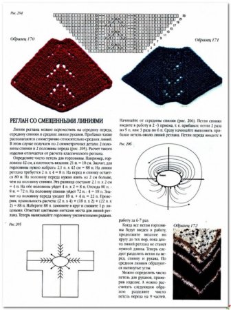 Вязание регланных линий спицами сверху
