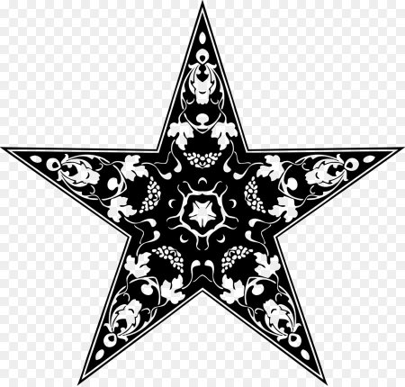 Звездочки черно белые