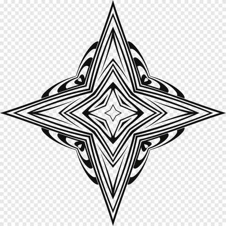 Восьмиконечная звезда тату