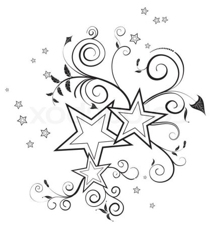 Красивые узоры звезды